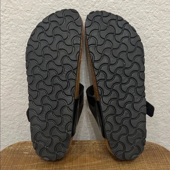 Birkenstock Gizeh Birko Flor Black Patent Sandals Size 37 / 6 - Picture 7 of 7